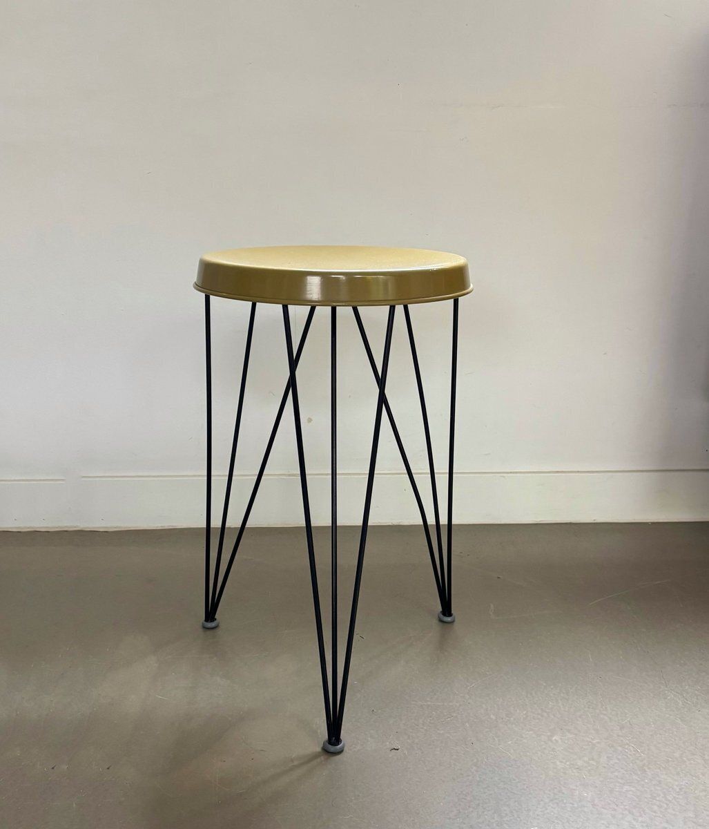 Seggiolina Stool In Metal By Tjerk Reijenga For Pilastro, 1950s 1960s photo for sale