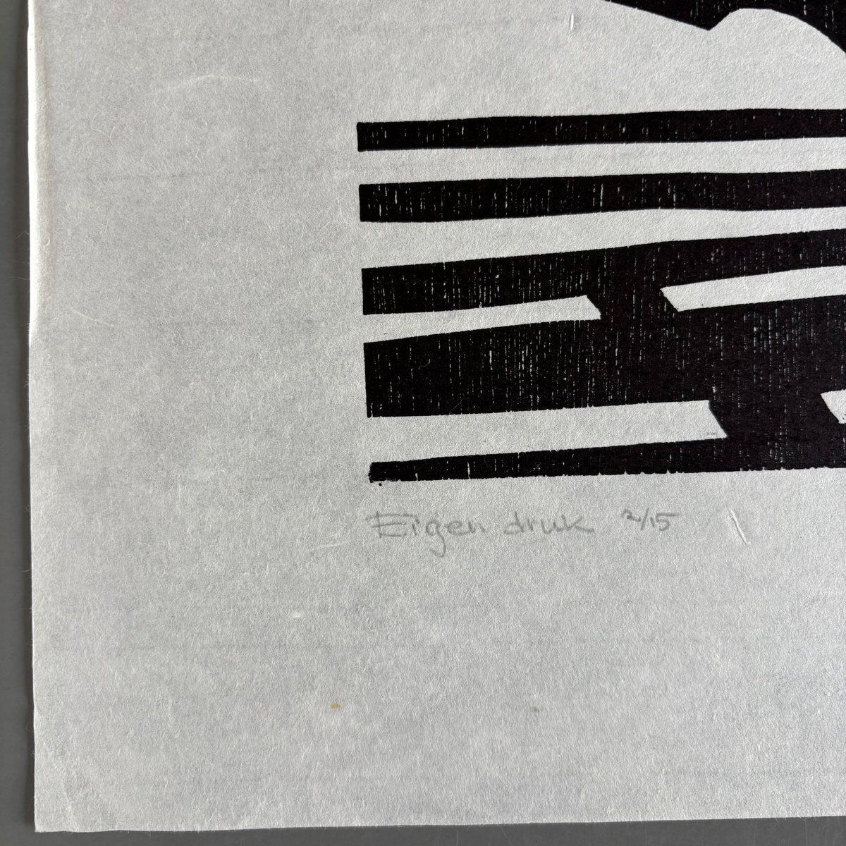Paul Overhaus, Composition, 1986, Linocut Print On Japanese Paper photo buy