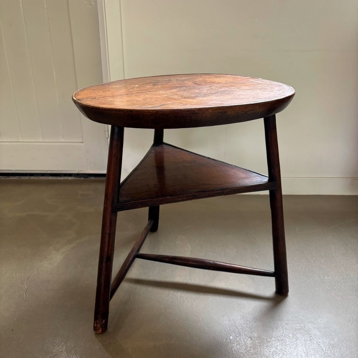 Antique Wooden Tripod Side Table, Late 18th Century