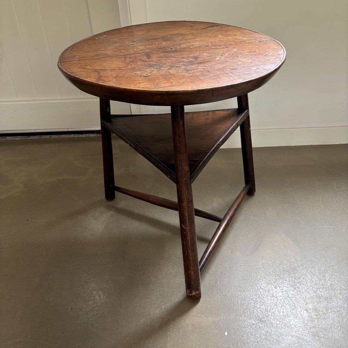 Antique Wooden Tripod Side Table, Late 18th Century photo 823.0