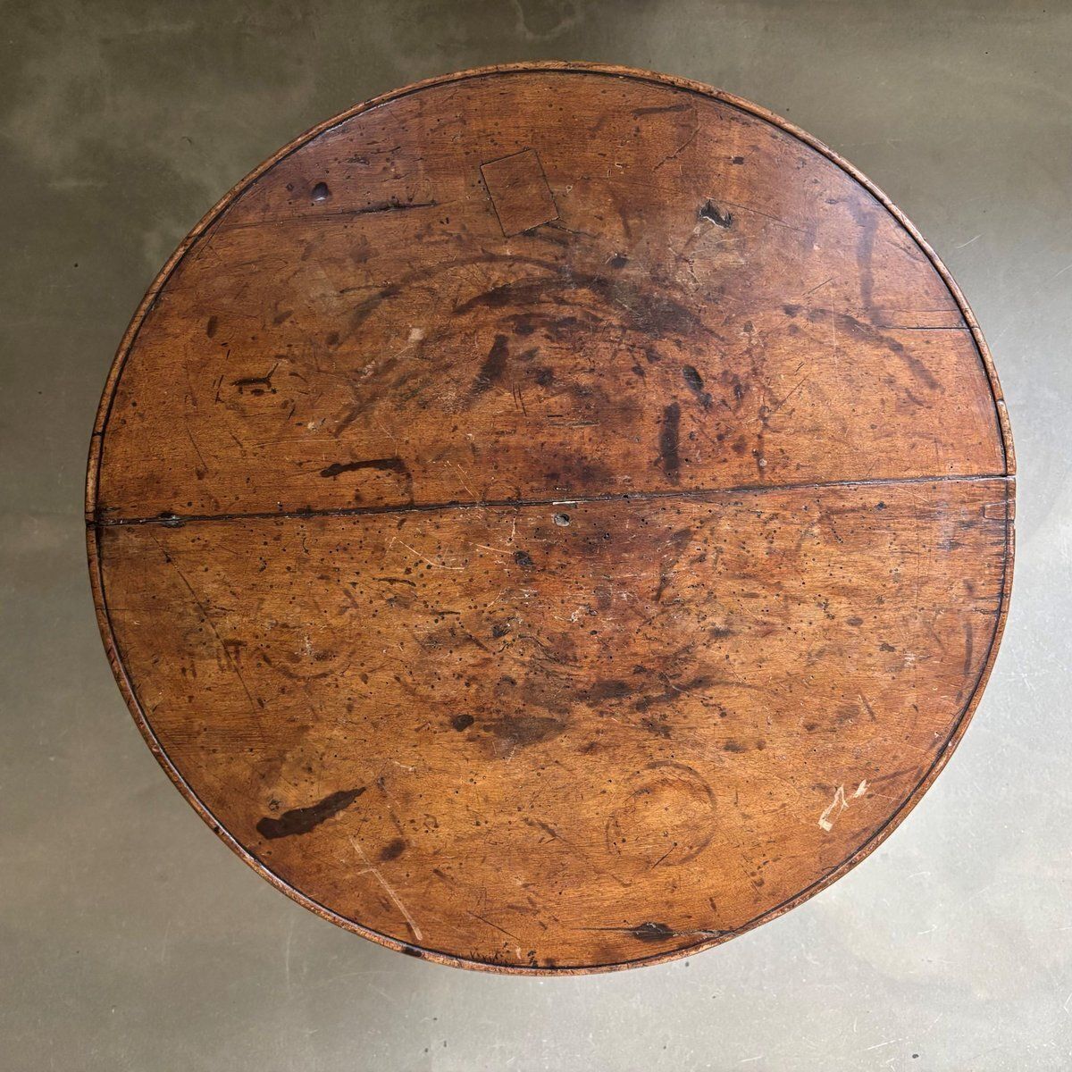 Antique Wooden Tripod Side Table, Late 18th Century photo vintage