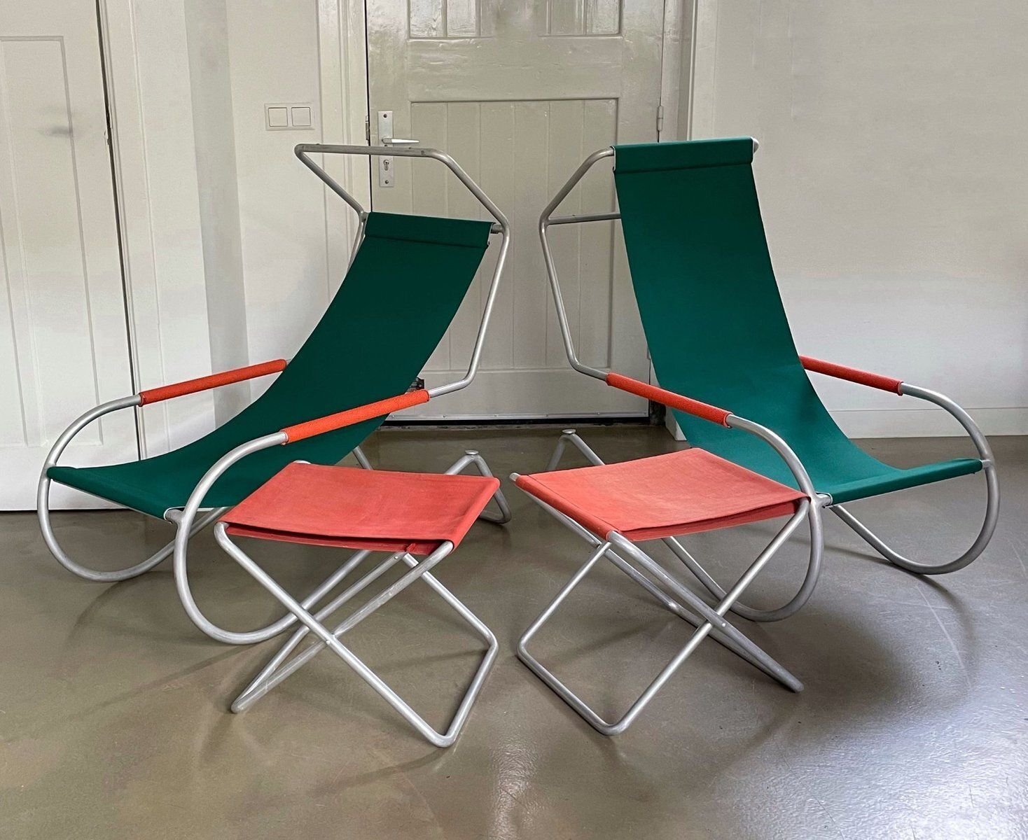 Mid Century Lido Sun Lounge Chairs By Battista And Gino Giudici, Italy, 1950s, Set Of 4