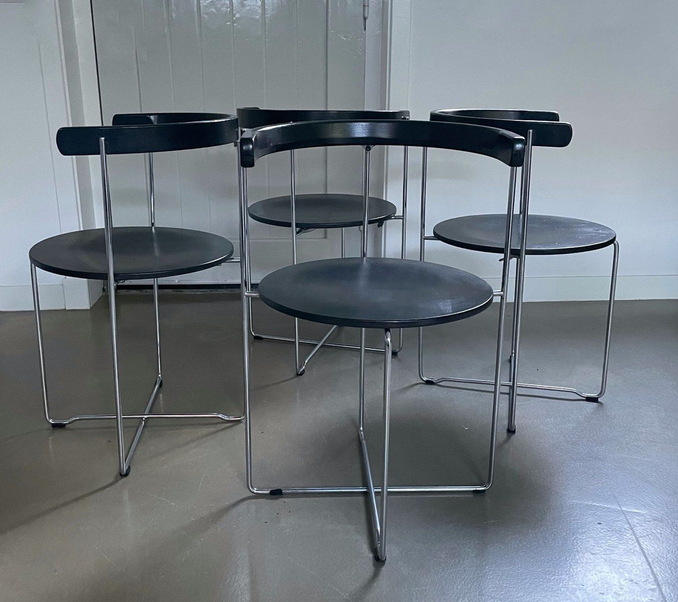 Foldable Chairs Soley By Valdimar Harðarson For Kusch & Co, 1980s, Set Of 4 photo for sale