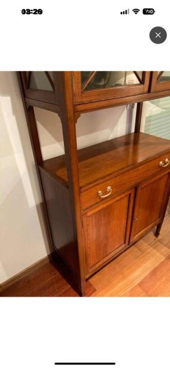Elegant Display Cabinet In Directoire Style Made Of Fruitwood, Early 19th Century. photo furniture