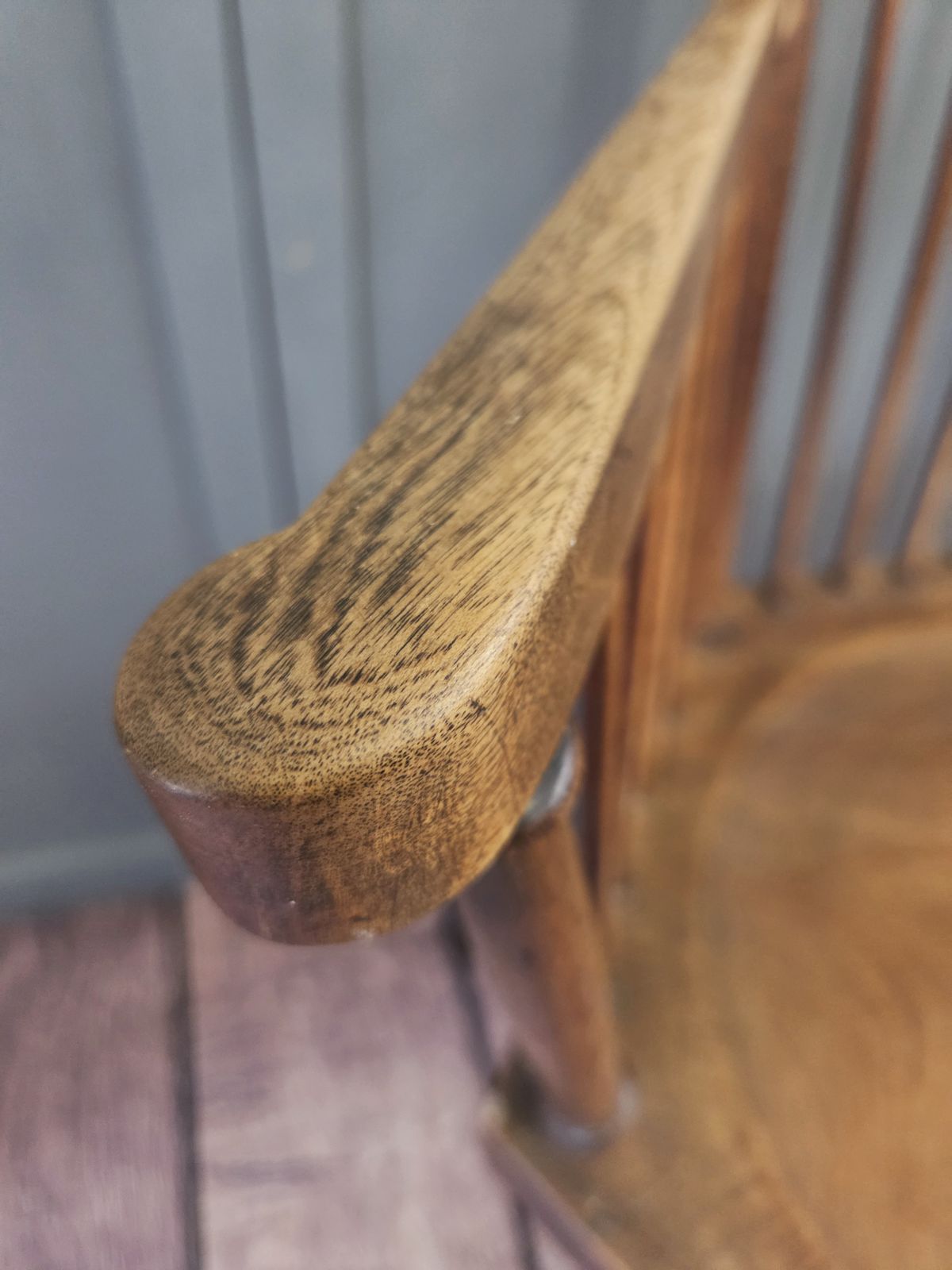 photo for sale Arts And Crafts Comb Back Beech Armchair   Accredited To Liberty And Co, London