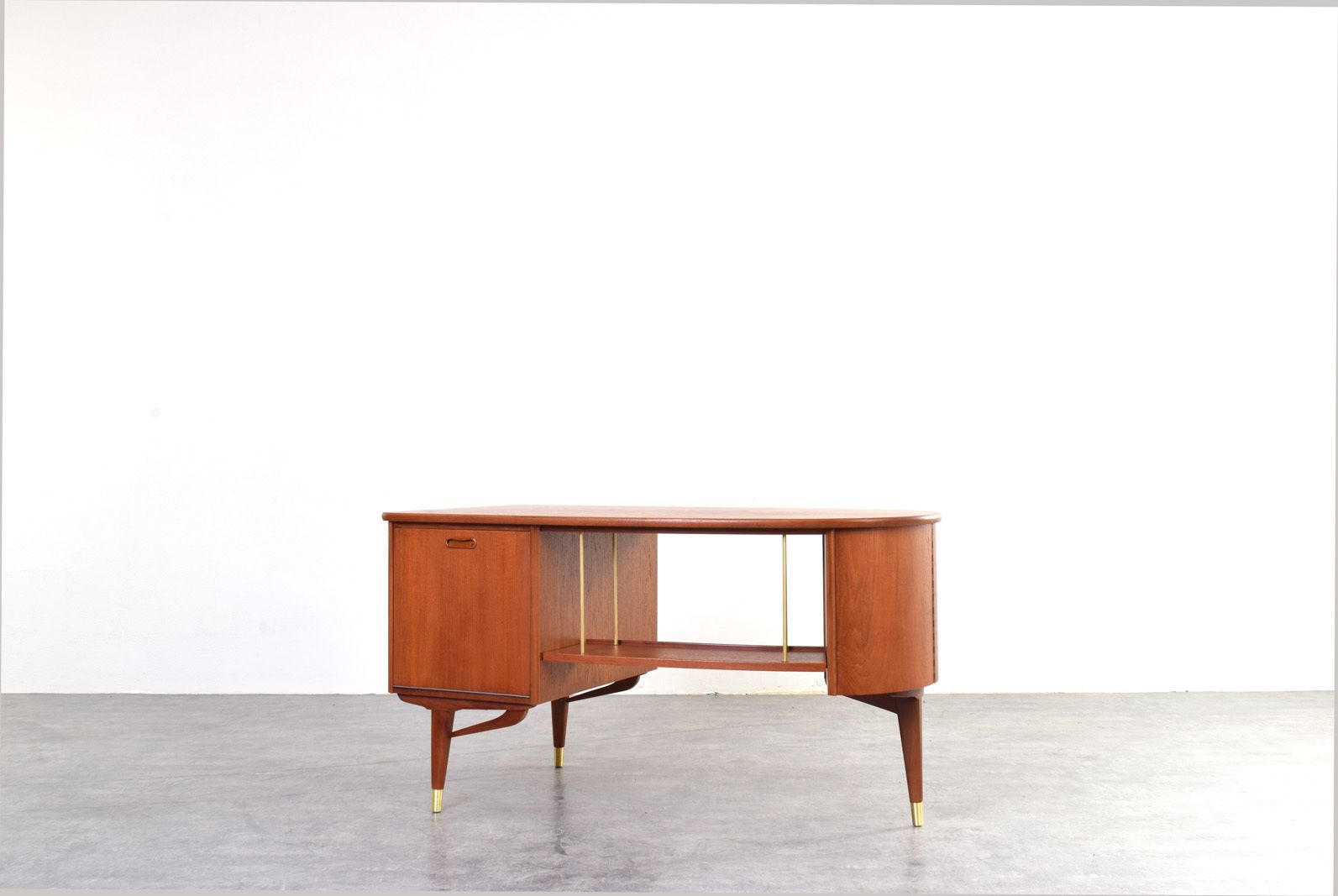 photo furniture Mid Century Organic Teak Desk From Sola Møbler