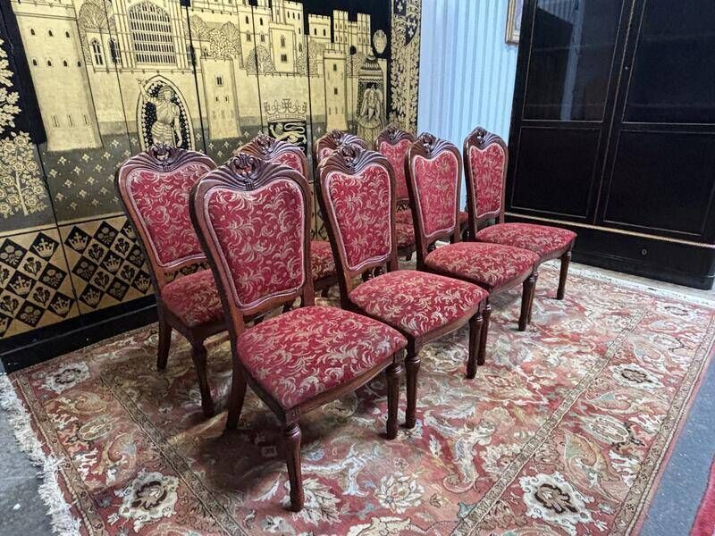 2x8 Wooden And Fabric Chairs photo Furniture