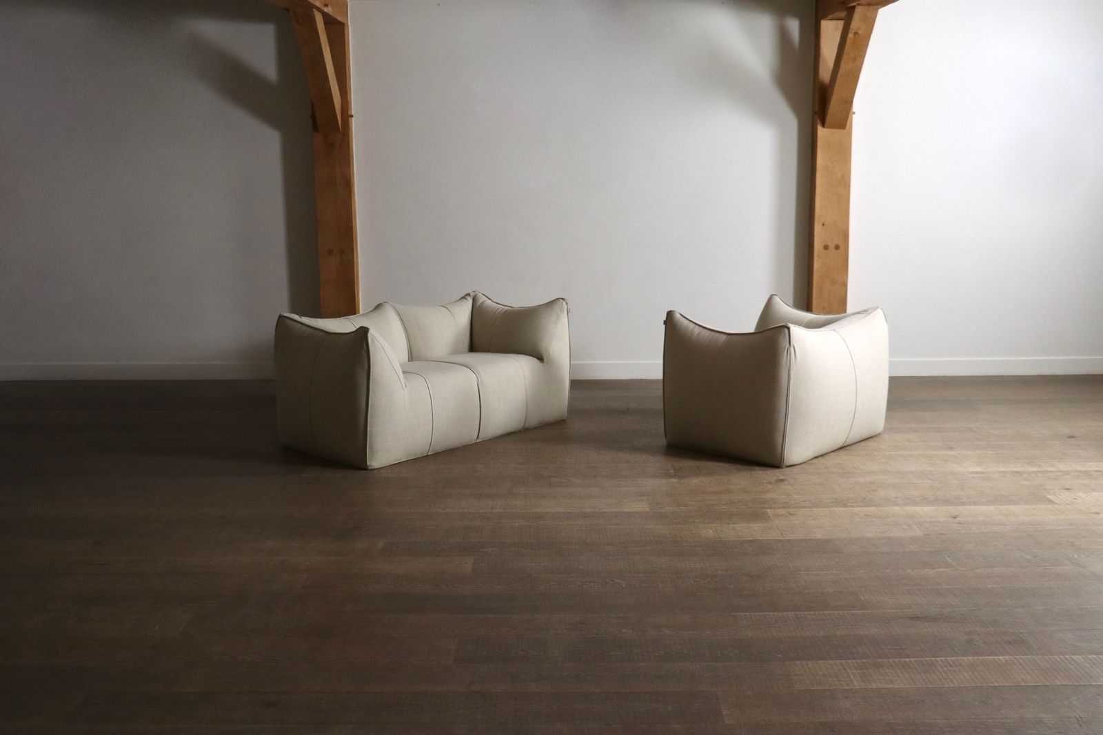 Le Bambole Sofa And Lounge Chair By Mario Bellini For B&B Italia, 1970s photo for sale