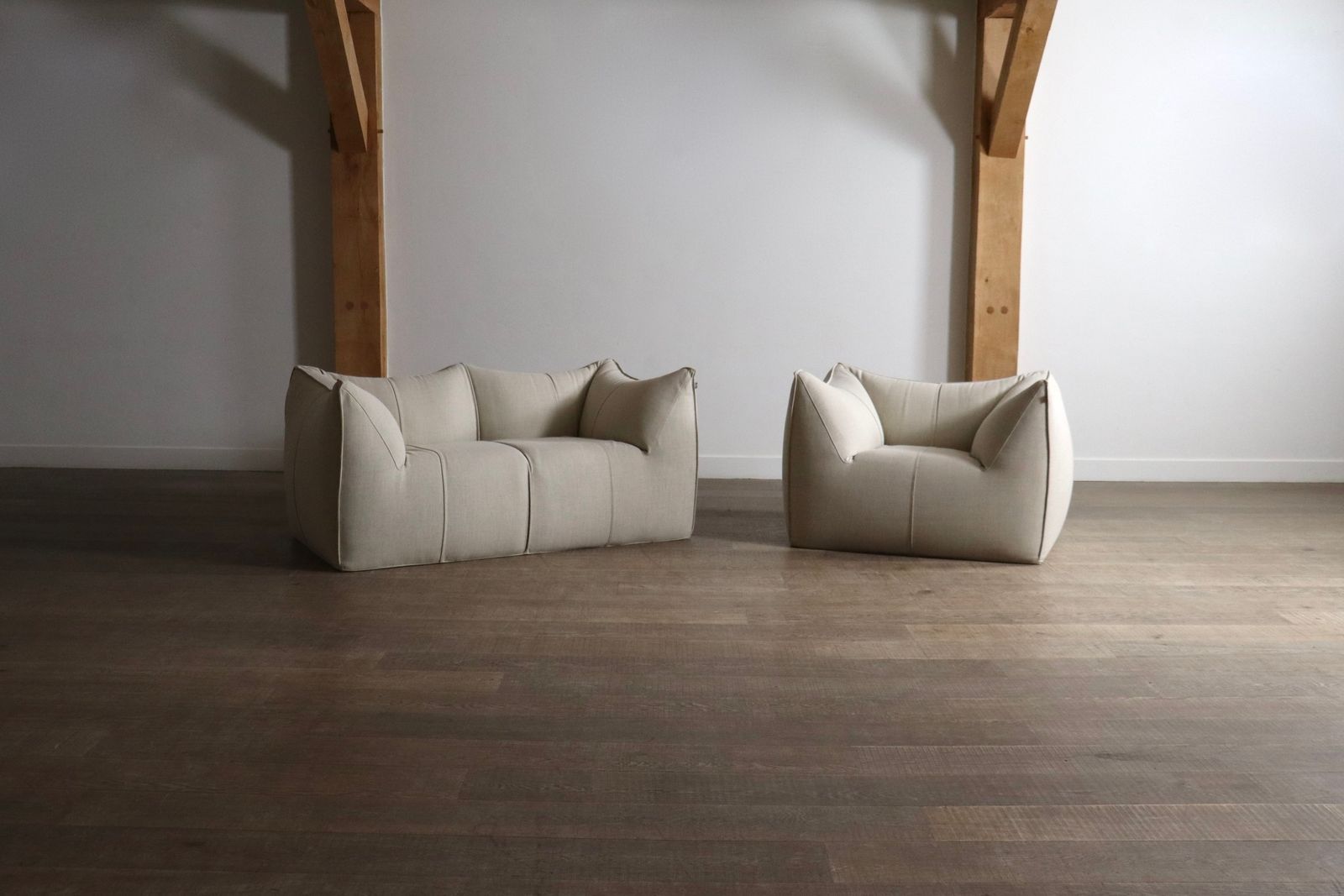 Furniture Le Bambole Sofa And Lounge Chair By Mario Bellini For B&B Italia, 1970s photo
