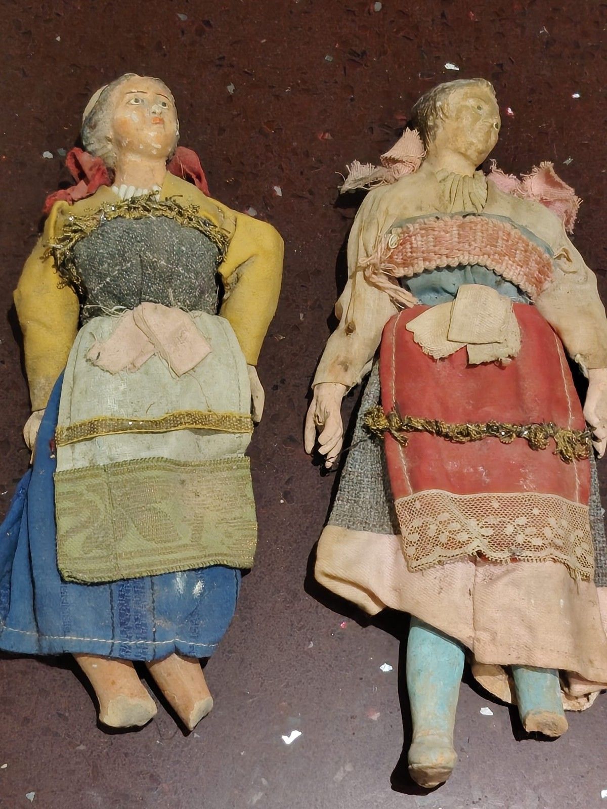 Antique Pair Of Italy Terracotta Statuettes Late 18th Early 19th Century photo furniture