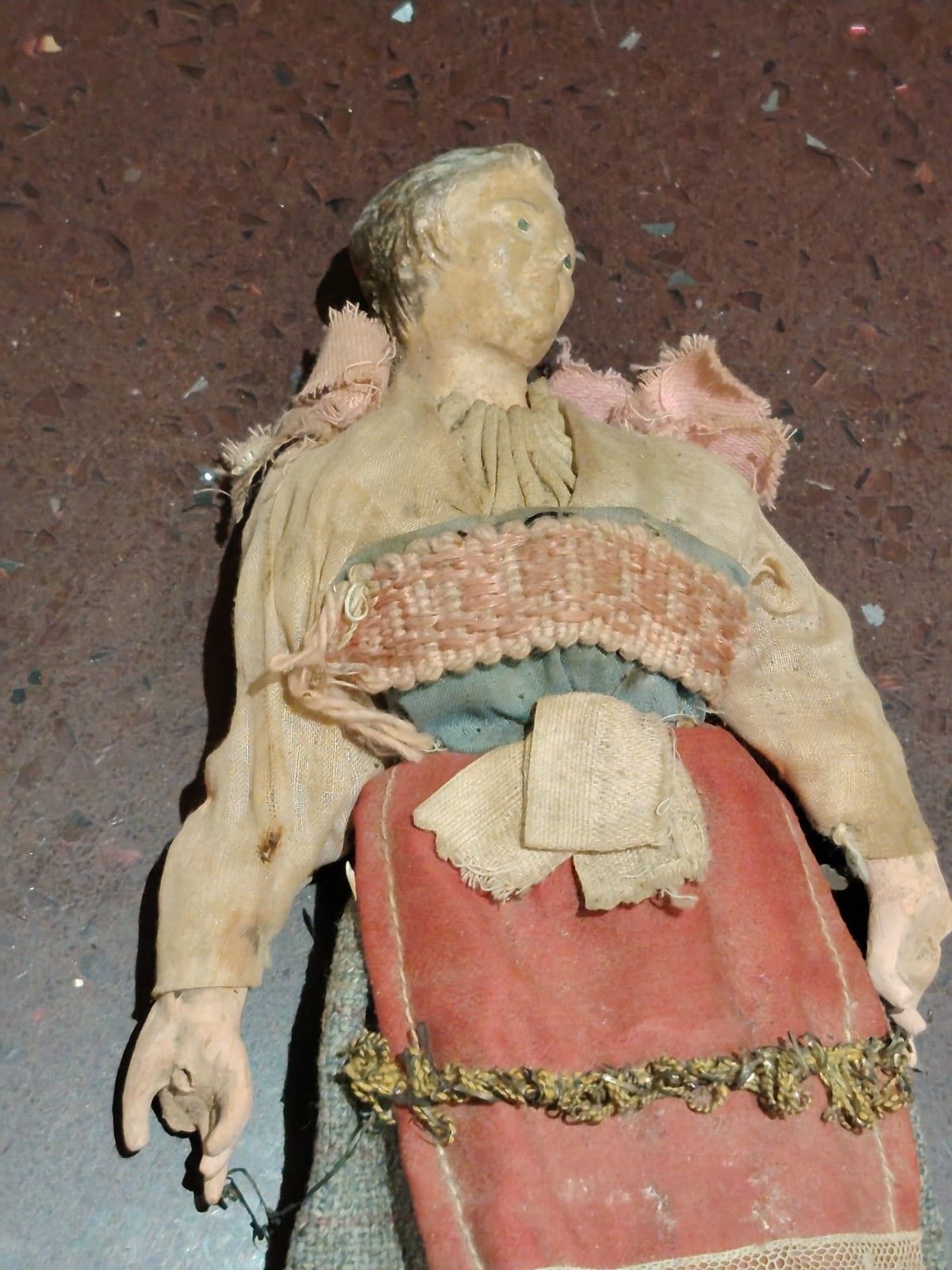 Antique Pair Of Italy Terracotta Statuettes Late 18th Early 19th Century photo Art