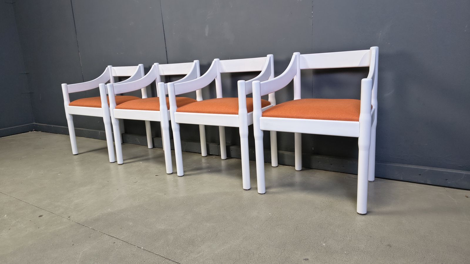 1900.0 Set Of 4 Carimate Armchairs By Vico Magistretti, 1960s photo