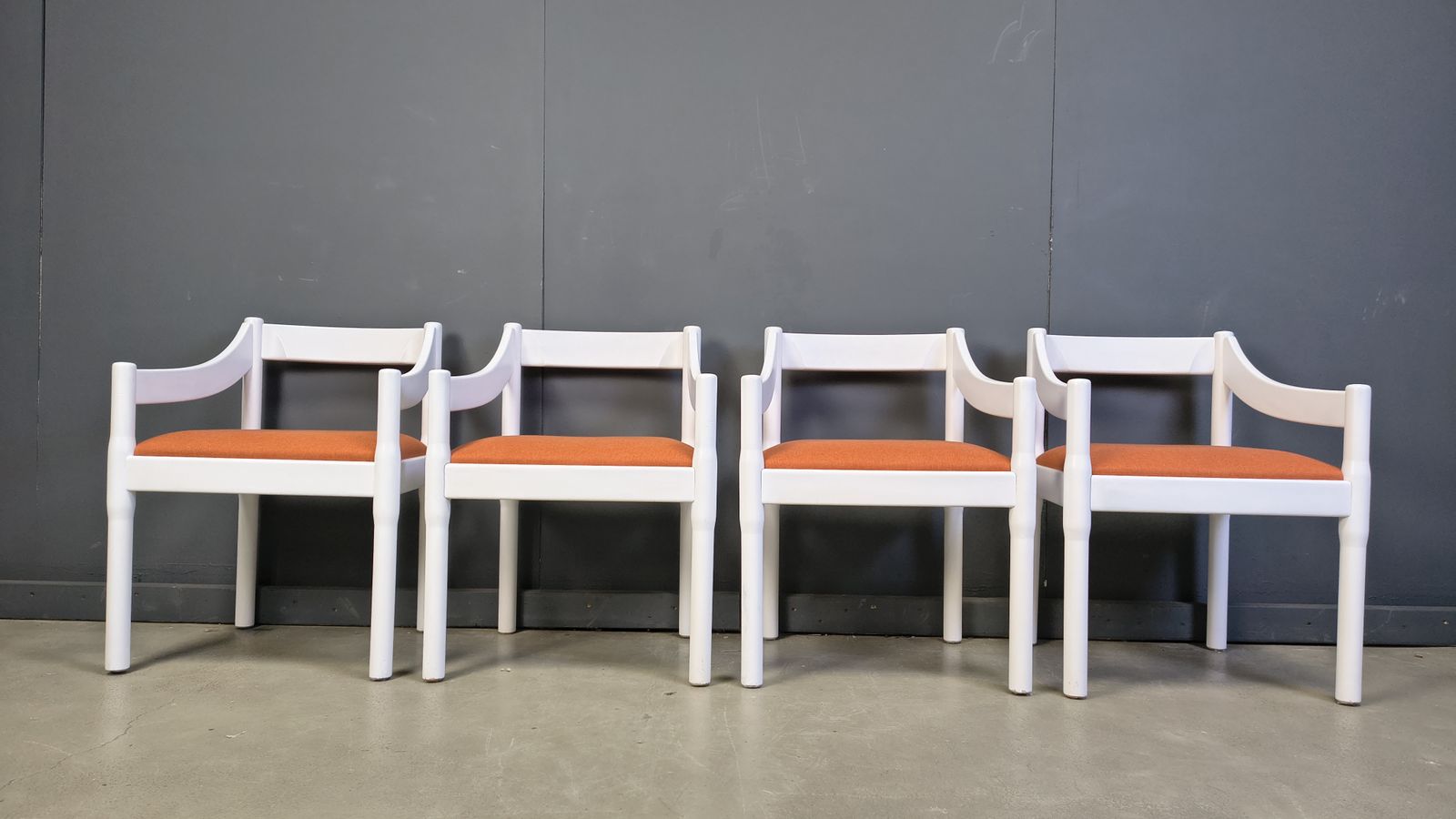 photo buy Set Of 4 Carimate Armchairs By Vico Magistretti, 1960s