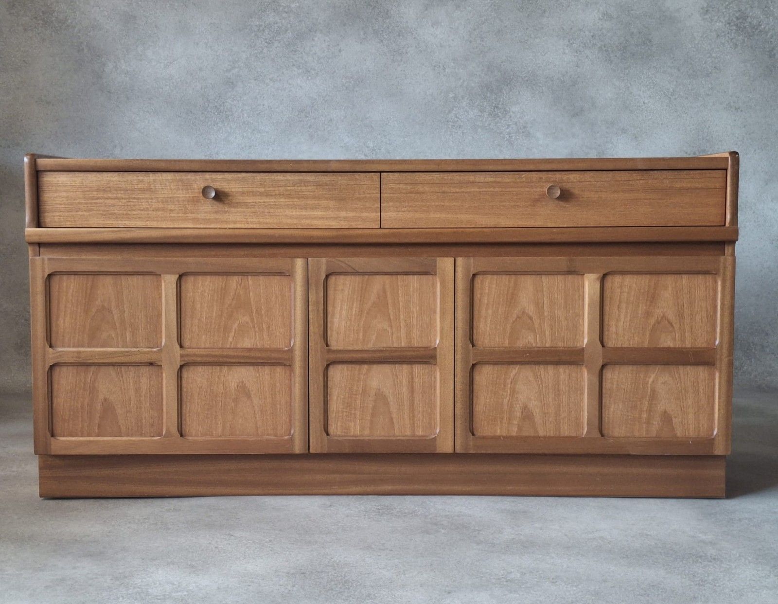 Nathan Furniture Teak Sideboard Record Cabinet / Media Cupboard photo vintage