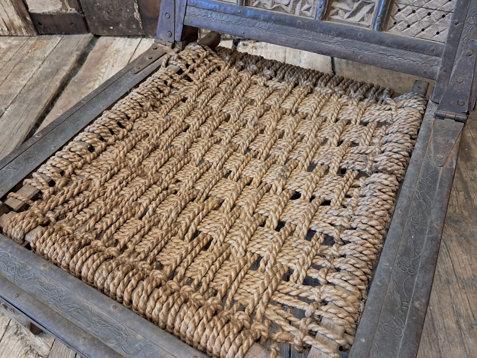 Antique Indian Pidha Chair, Early 20th Century photo furniture