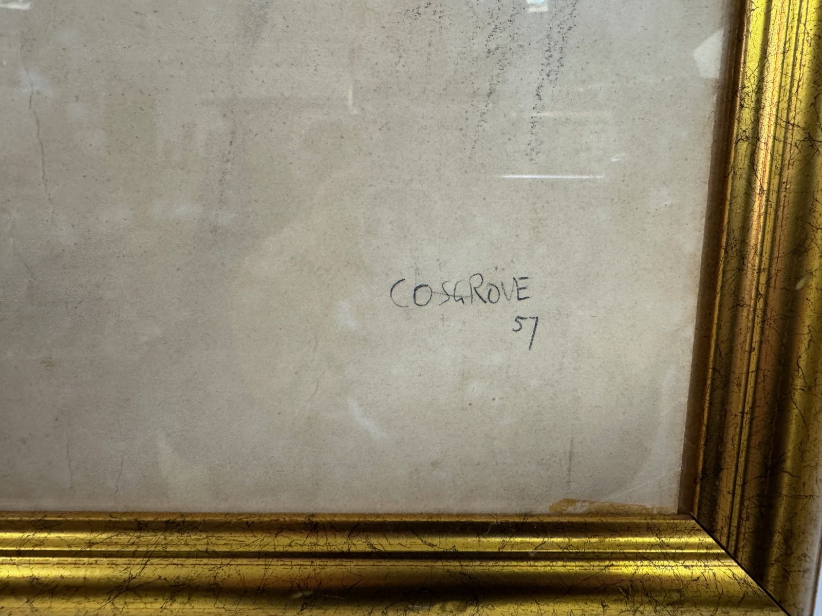 Mid Century Portrait Study Of A Young Woman, Signed And Dated Cosgrove ’57, photo Art