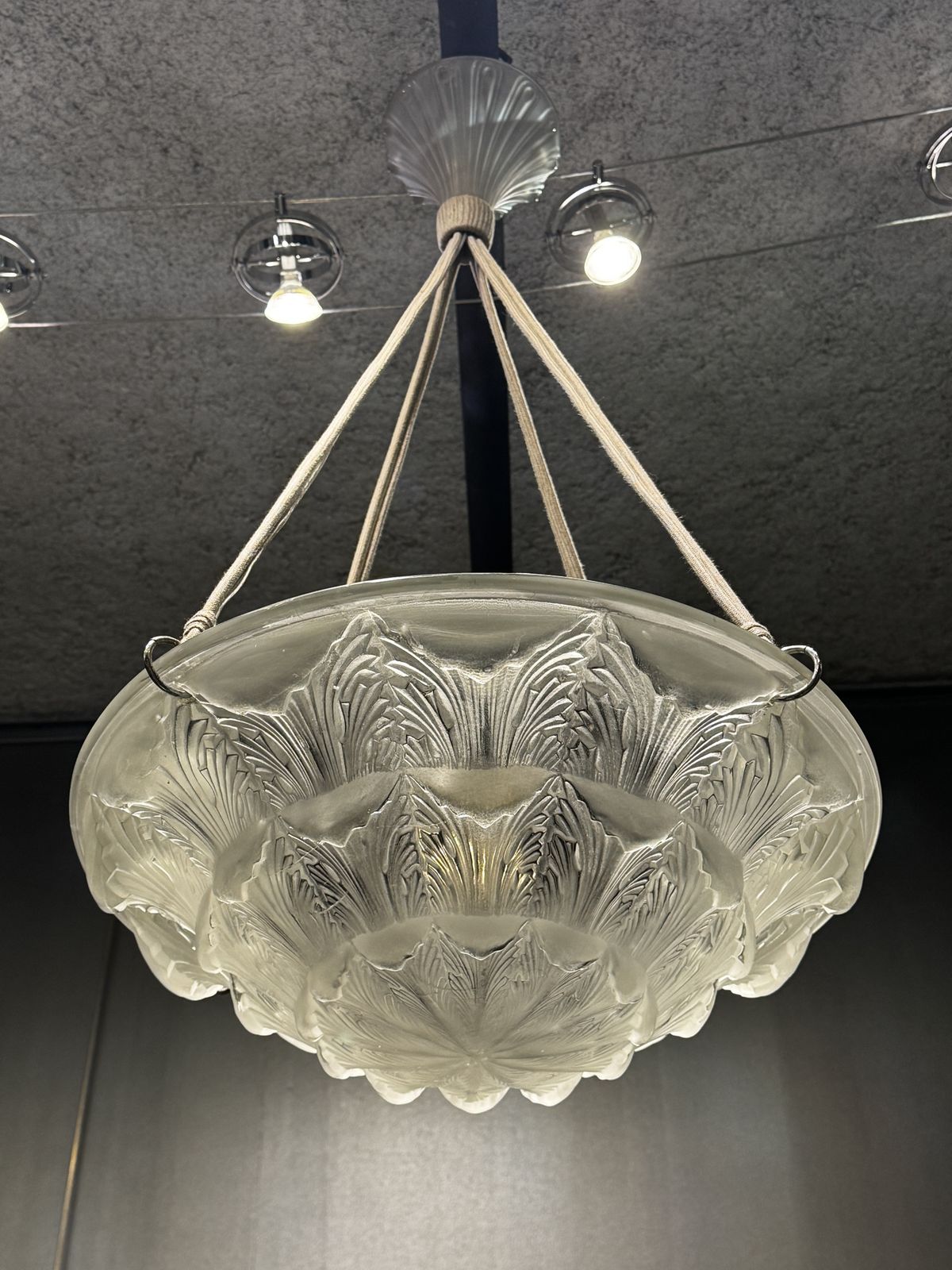 A R.Lalique Acanthes Chandelier photo Lighting