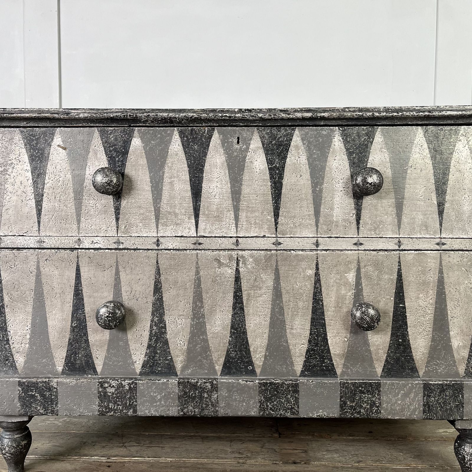 photo furniture Harlequin Painted 2 Drawer Chest Of Drawers