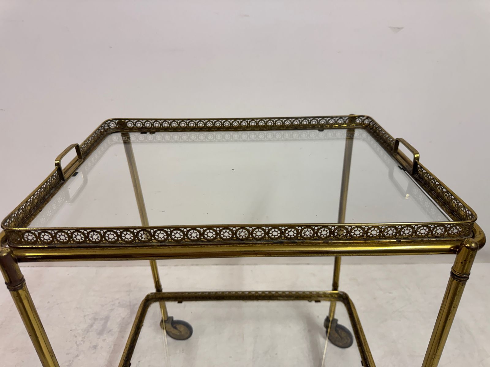 1960s French Brass Drinks Trolley Or Bar Cart photo 325.0