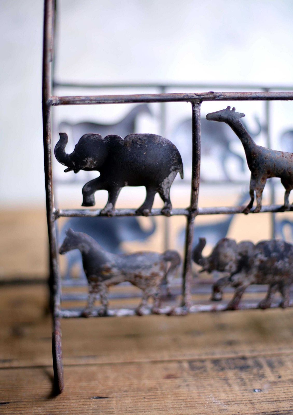 Animal Magazine Rack Jean Touret Rusty Wrought Iron 1950s Brutalism photo Home Decor