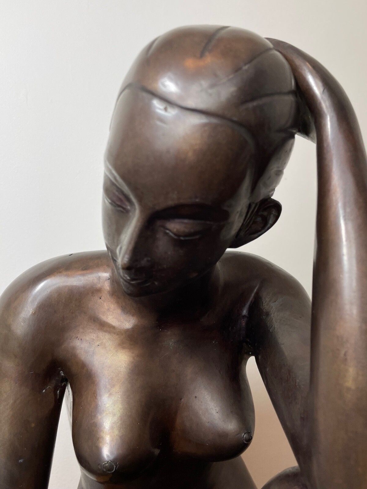 5000.0 Bronze Seated Nude Woman Sculpture — Follower Of Judy (J.A.) Onder photo