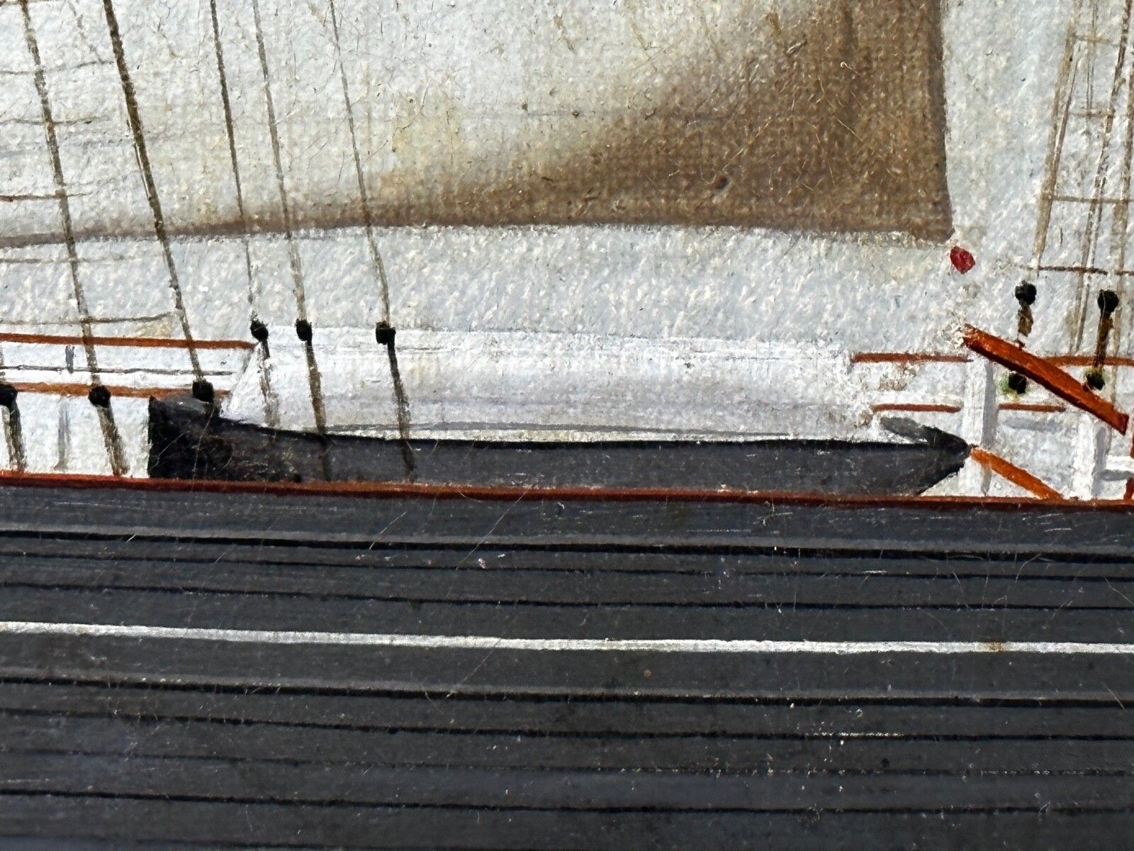photo vinterior French Victorian Oil Painting Marine Barquentine Ship Charles James Off Dunkirk Signed By Henri Versailles