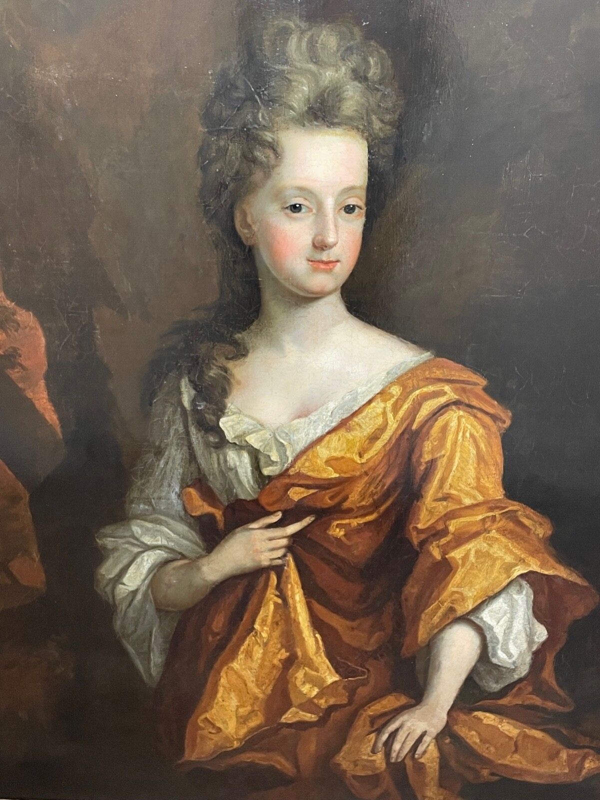 Groot 17e-eeuws olieverfportret Elizabeth Countess Of Westmorland Circle Of Godfrey Kneller photo furniture
