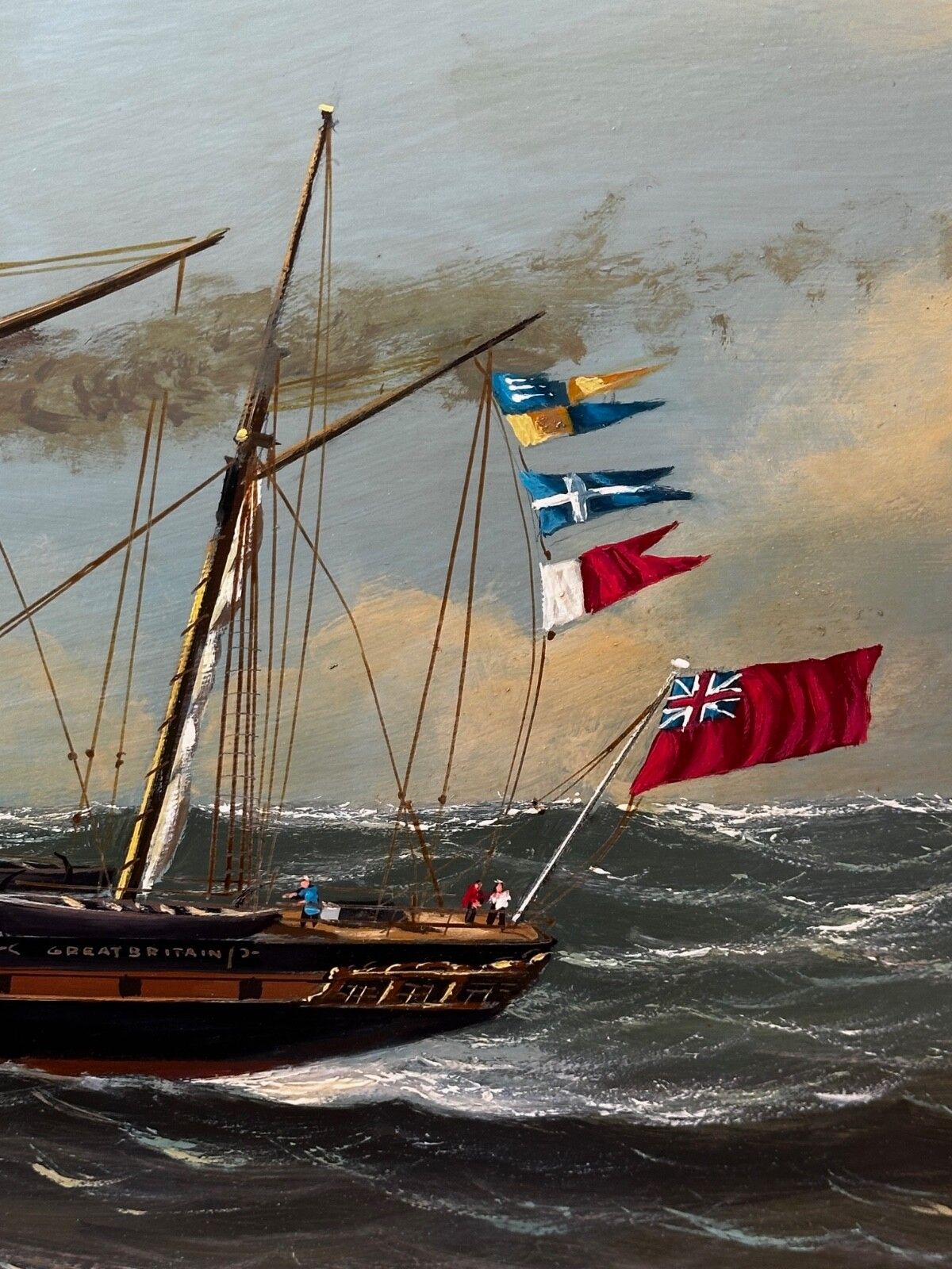 4500.0 Groot historisch olieschilderij SS Great Britain stoomschip door Salvatore Colacicco photo