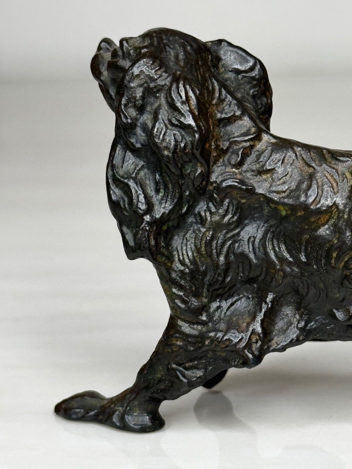 Oostenrijks bronzen langharige tekkel in de stijl van Franz Xaver Bergman photo buy