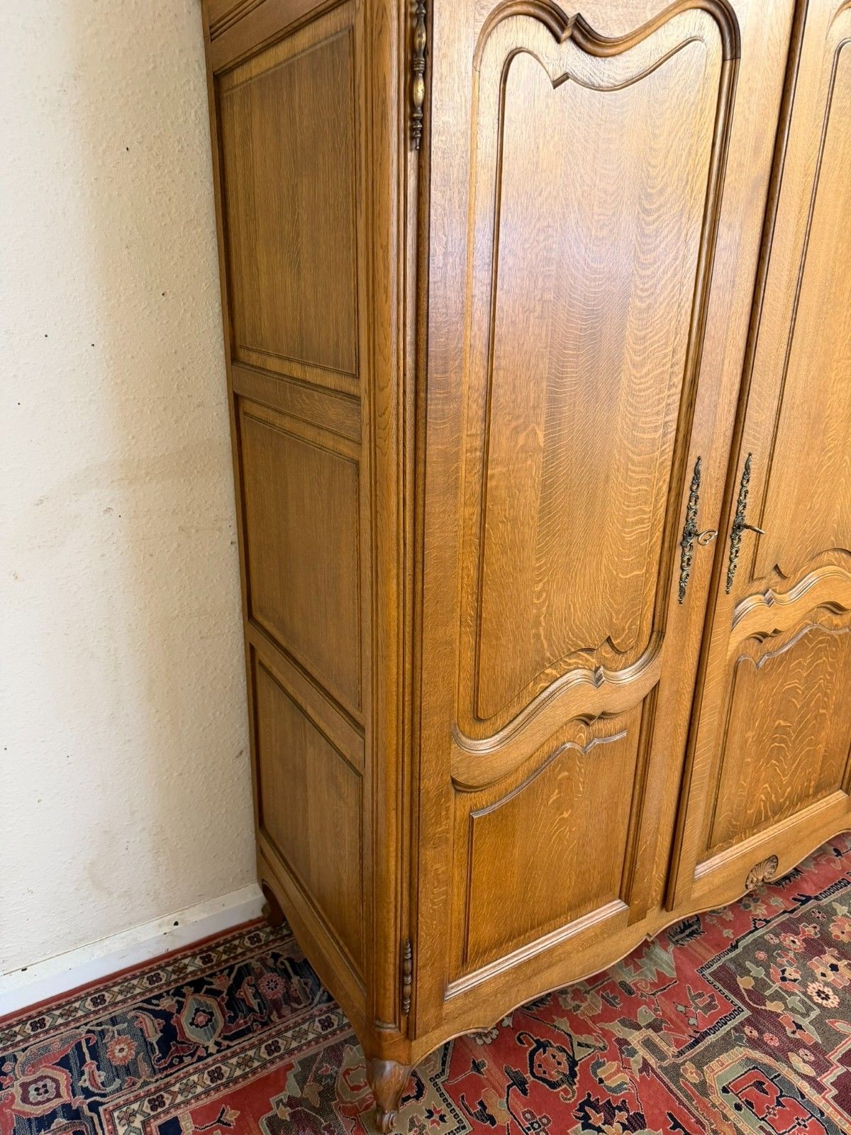 Quality French Oak Three Door Armoire/Wardrobe Circa 1950 photo buy