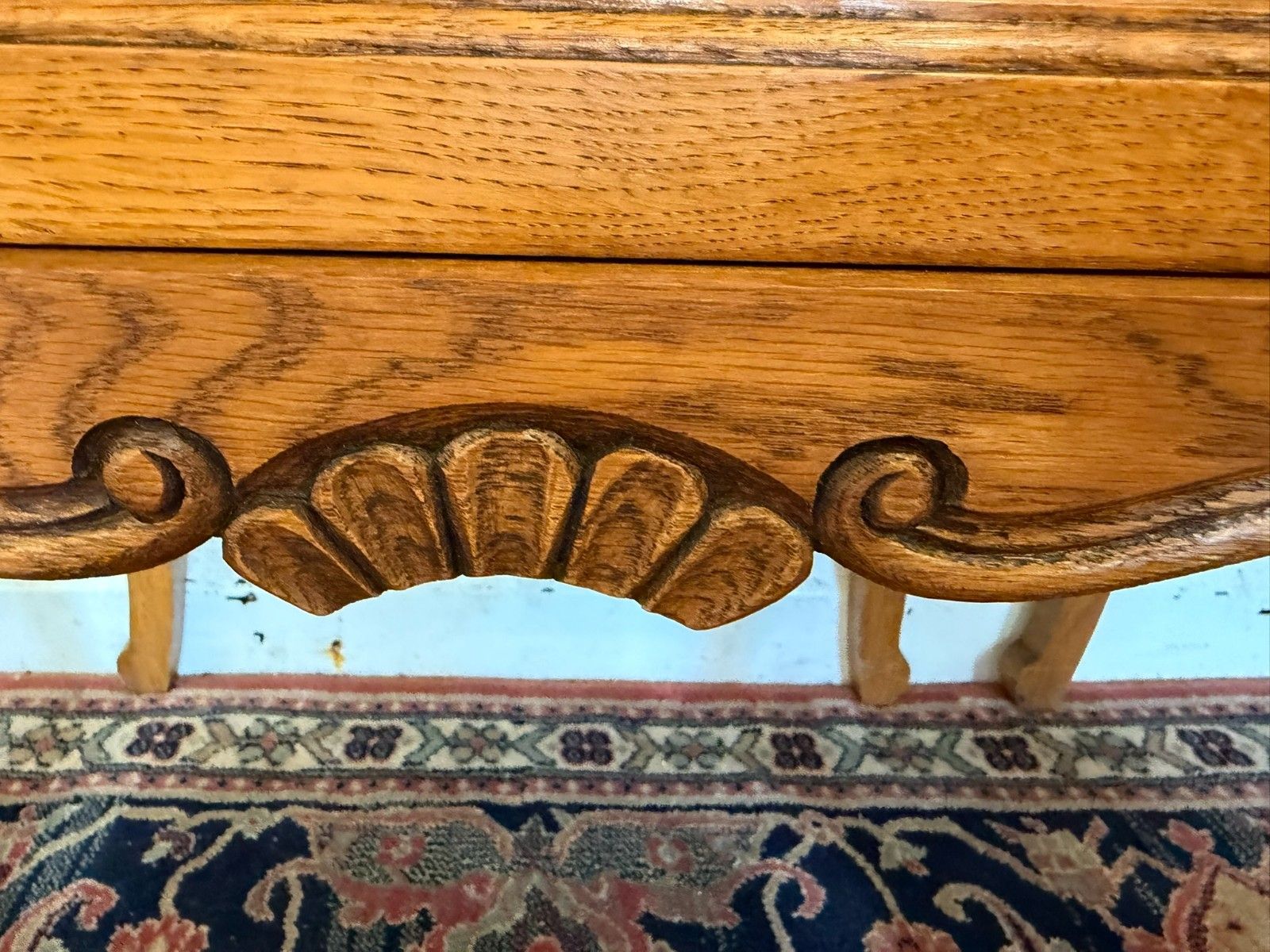 345.0 Pair Of French Carved Oak Bedside Cabinets Circa 1950 photo