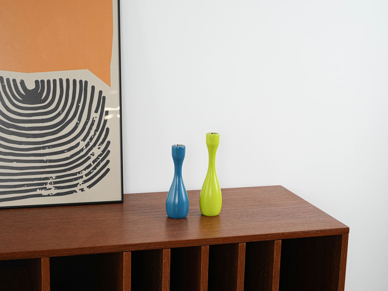 Blauwe kandelaar, Deens design, jaren 1970, gemaakt in Denemarken photo furniture