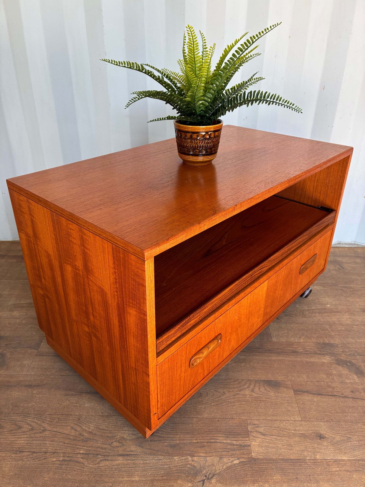 G Plan Teak Tv Unit / Media Cabinet On Castors Mid Century Vintage Retro Storage photo furniture