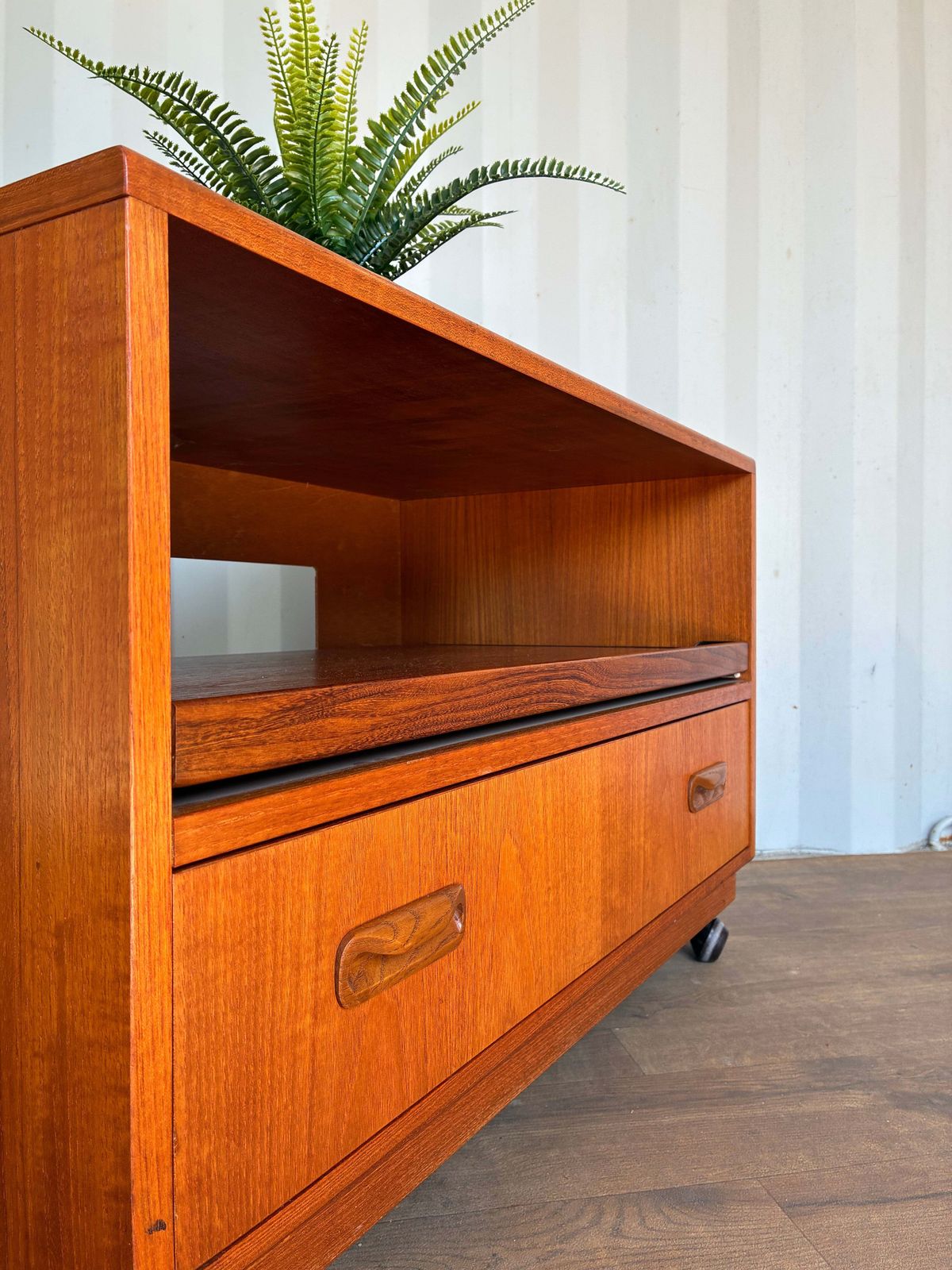 G Plan Teak Tv Unit / Media Cabinet On Castors Mid Century Vintage Retro Storage photo for sale