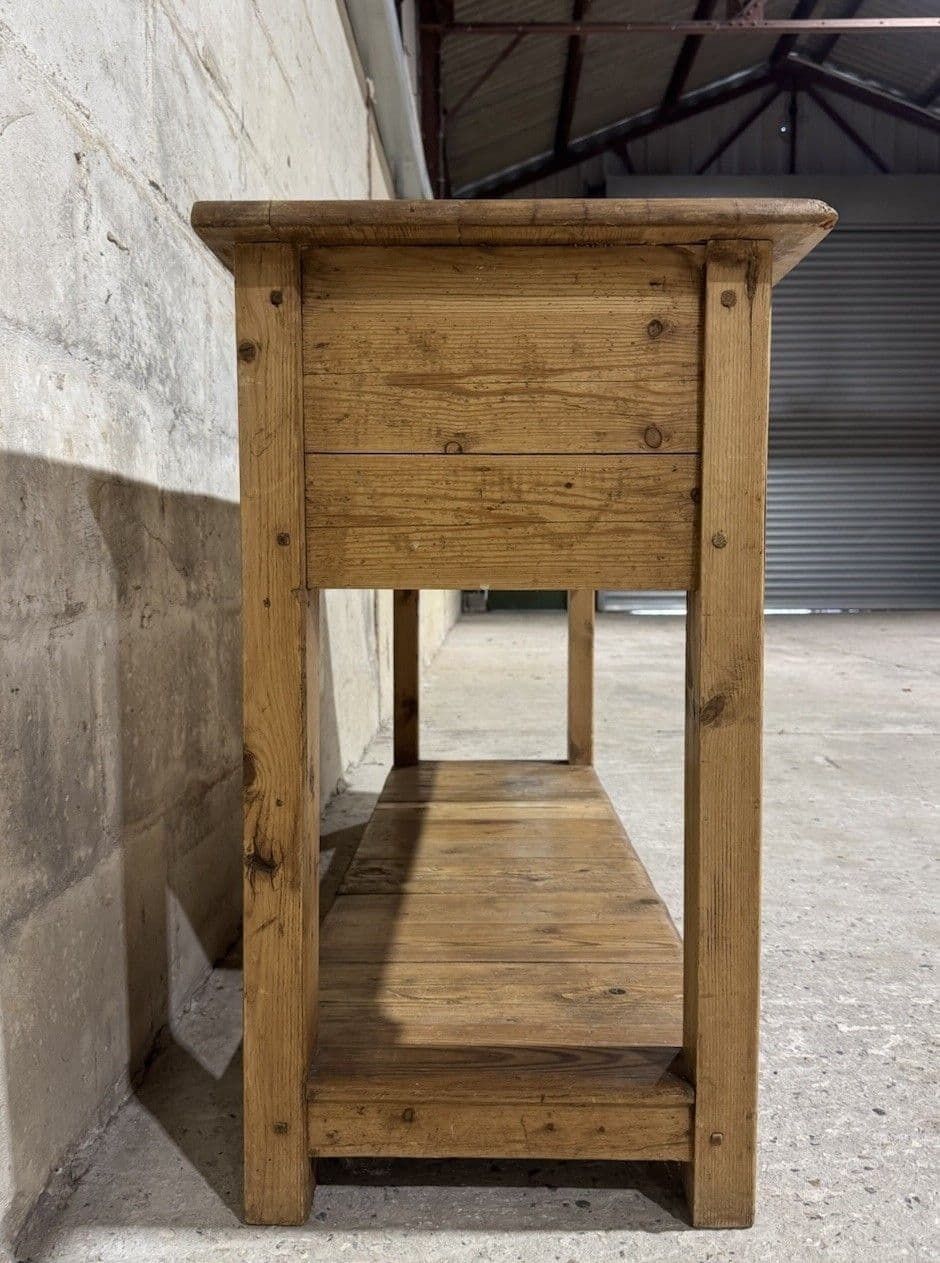 photo buy Vintage Antique Style Solid Pine Sideboard Console Hall Side Table Pot Shelf