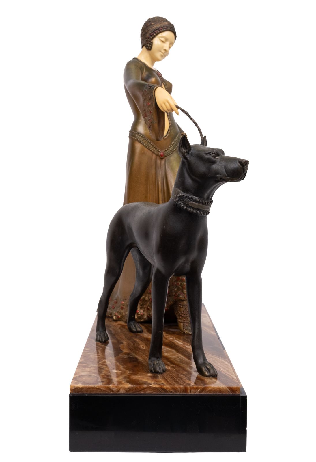 Large Impressive Art Deco Statue, “The Guardian” By Georges Gori 1920s France photo 4100.0