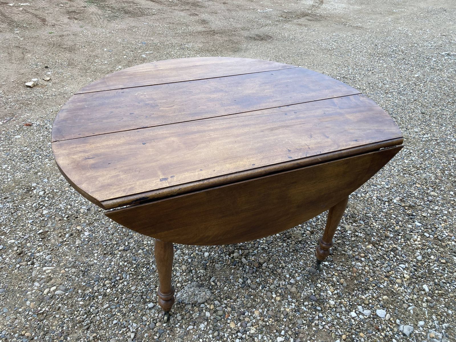 Page 1 Of 13 Round Walnut Table Of 130 Cm In Diameter. photo vintage