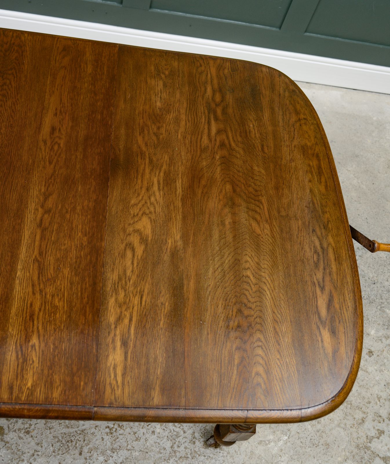 photo for sale Small Oak Wind Out Extending Dining Table With Barley Twist Legs   140 Cm