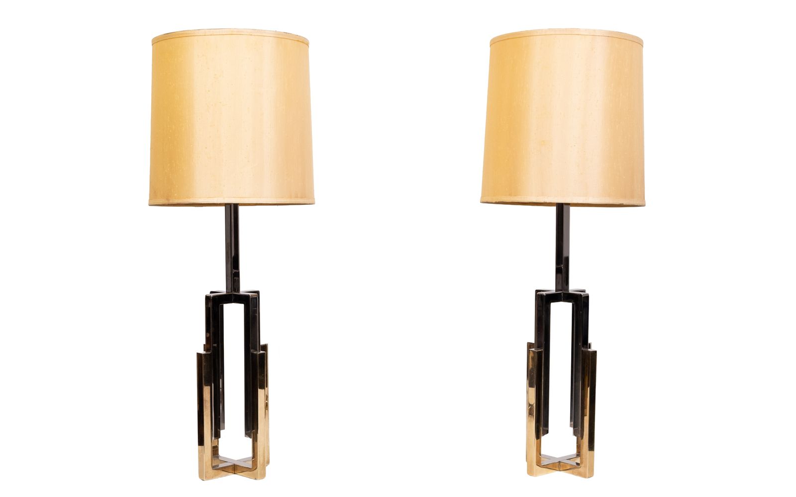 1970s Hollywood Regency Table Lamps, Brass & Chrome photo Lighting