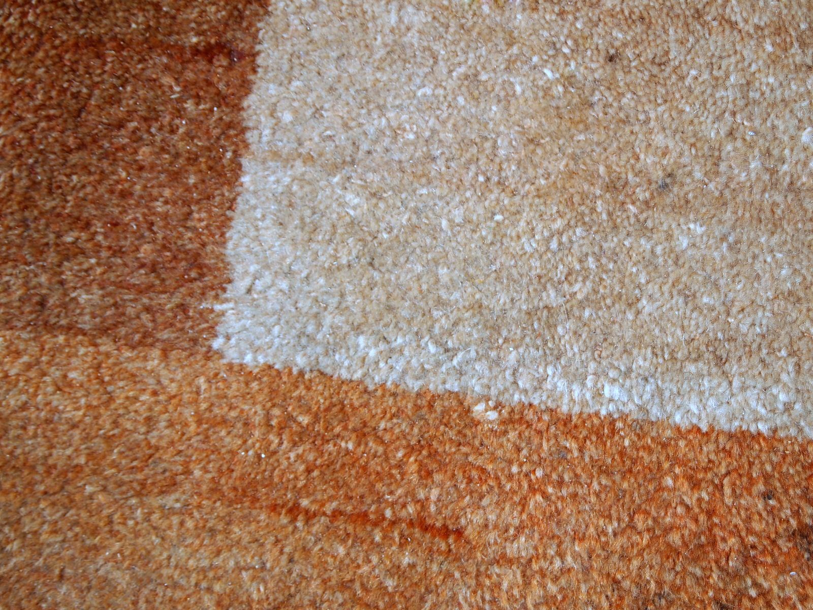 photo furniture Handmade Vintage Geometric Wool Rug — 6'5" × 9'8" — 1980s