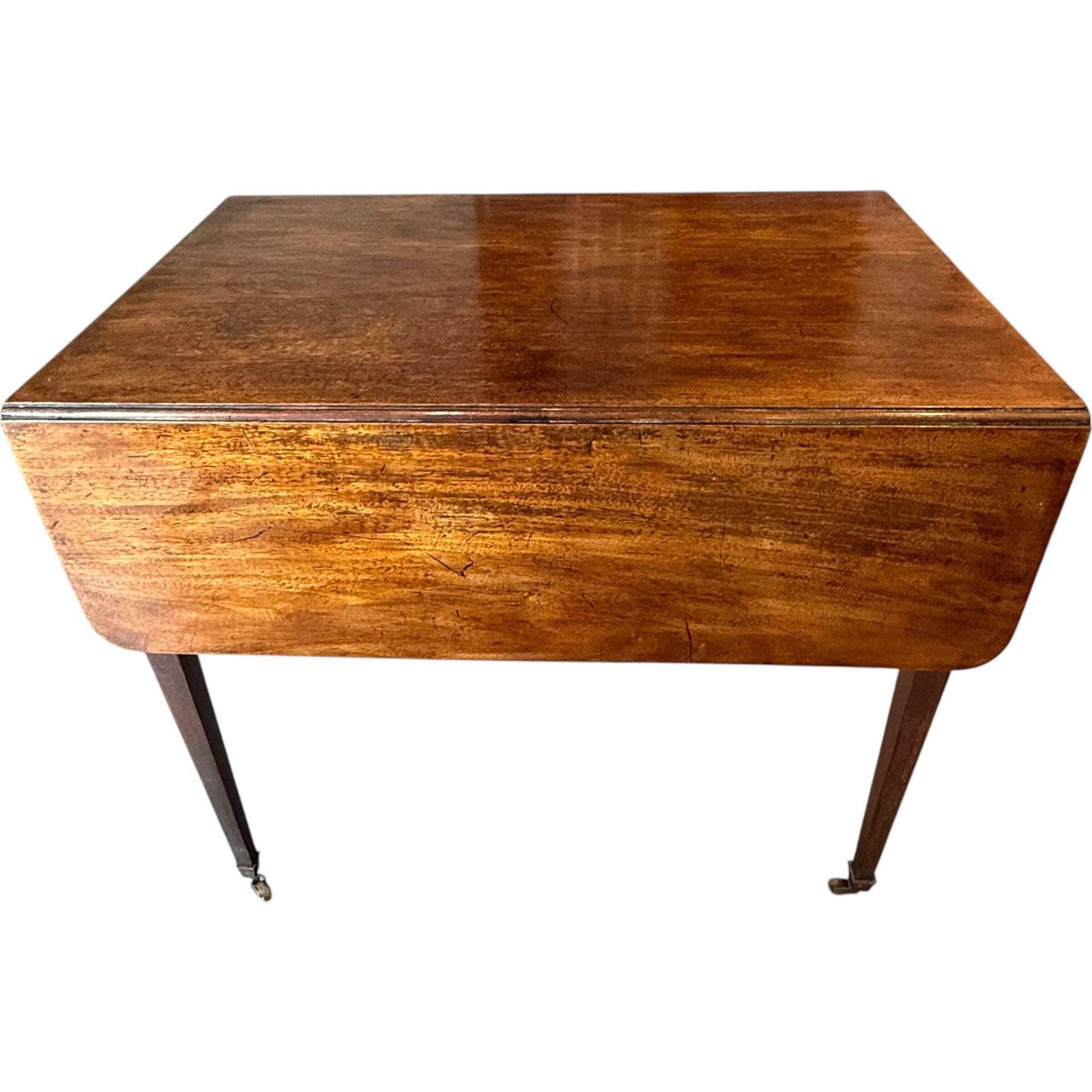 Antique Georgian Mahogany Pembroke Table, Drop Leaf Side Table, English Antique Furniture, Occasional Table With Drawer photo 320.0
