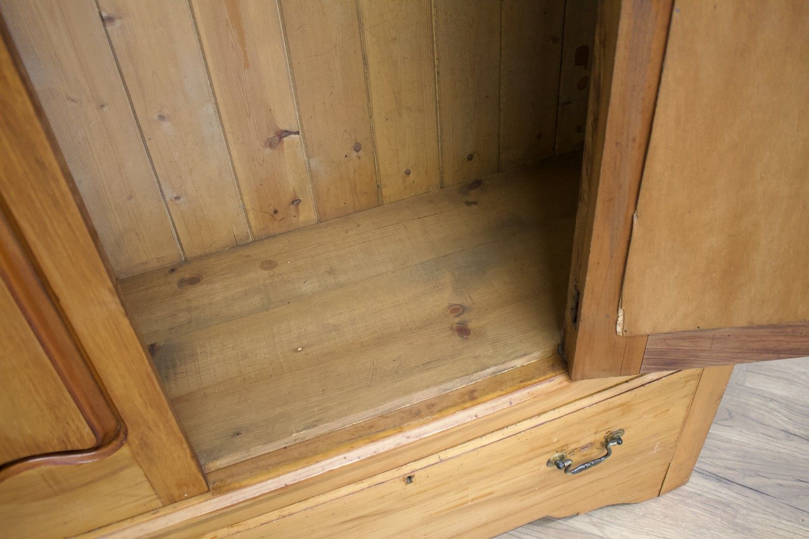 Antique Edwardin Satinwood Wardrobe Hall Cupboard, 1900s #1774 photo vintage