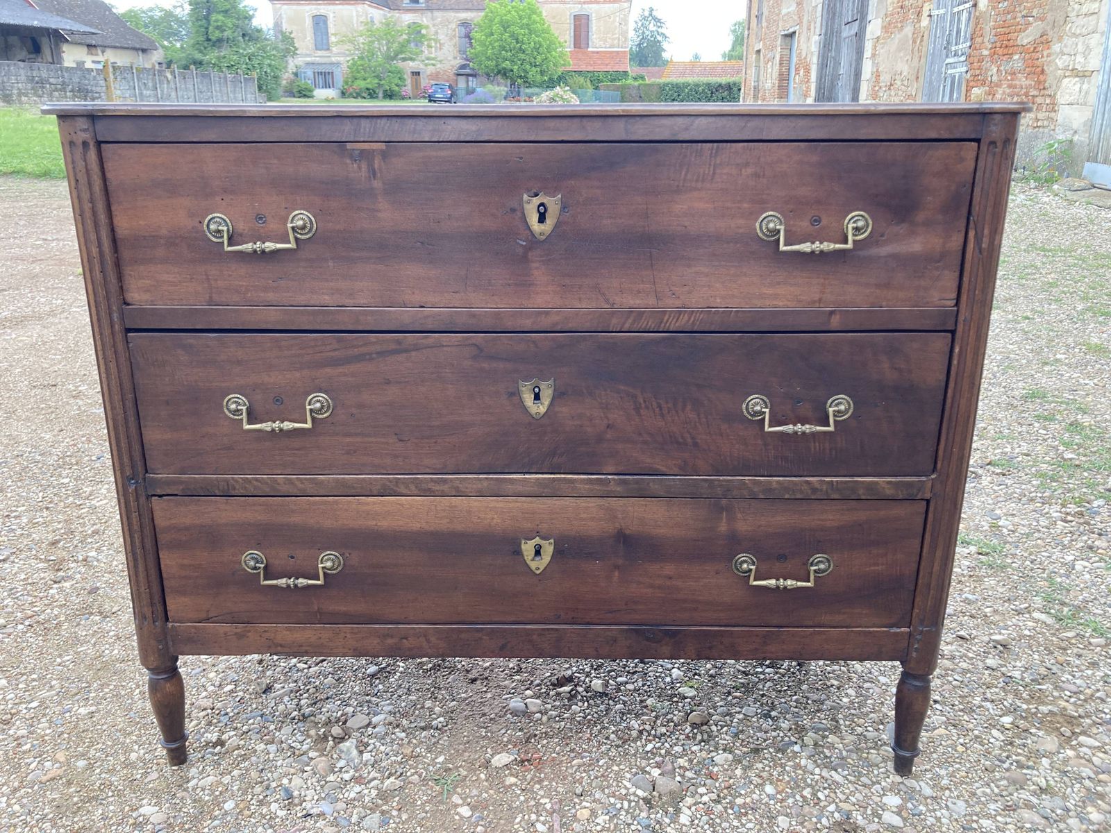 Louis XVI Chest Of Drawers In Walnut photo furniture