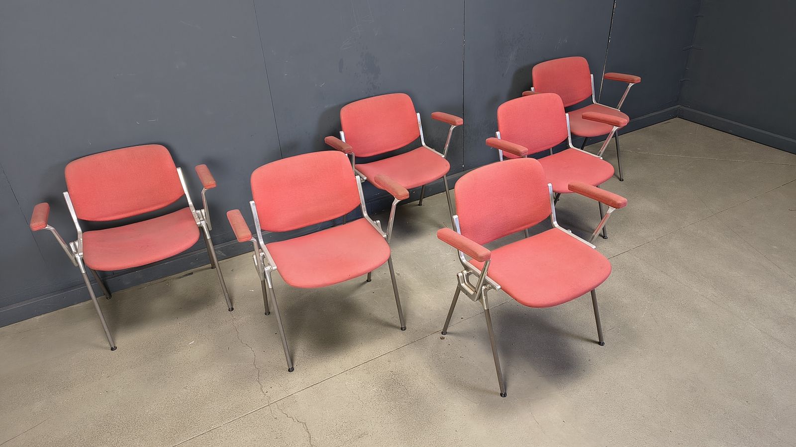 photo for sale Vintage Dsc 106 Side Chairs By Giancarlo Piretti For Castelli, 1970s   Set Of 6