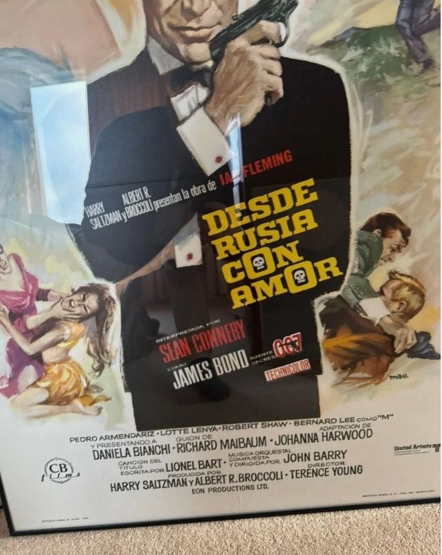 From Russia With Love James Bond Framed Poster Spanish 1974 photo 450.0