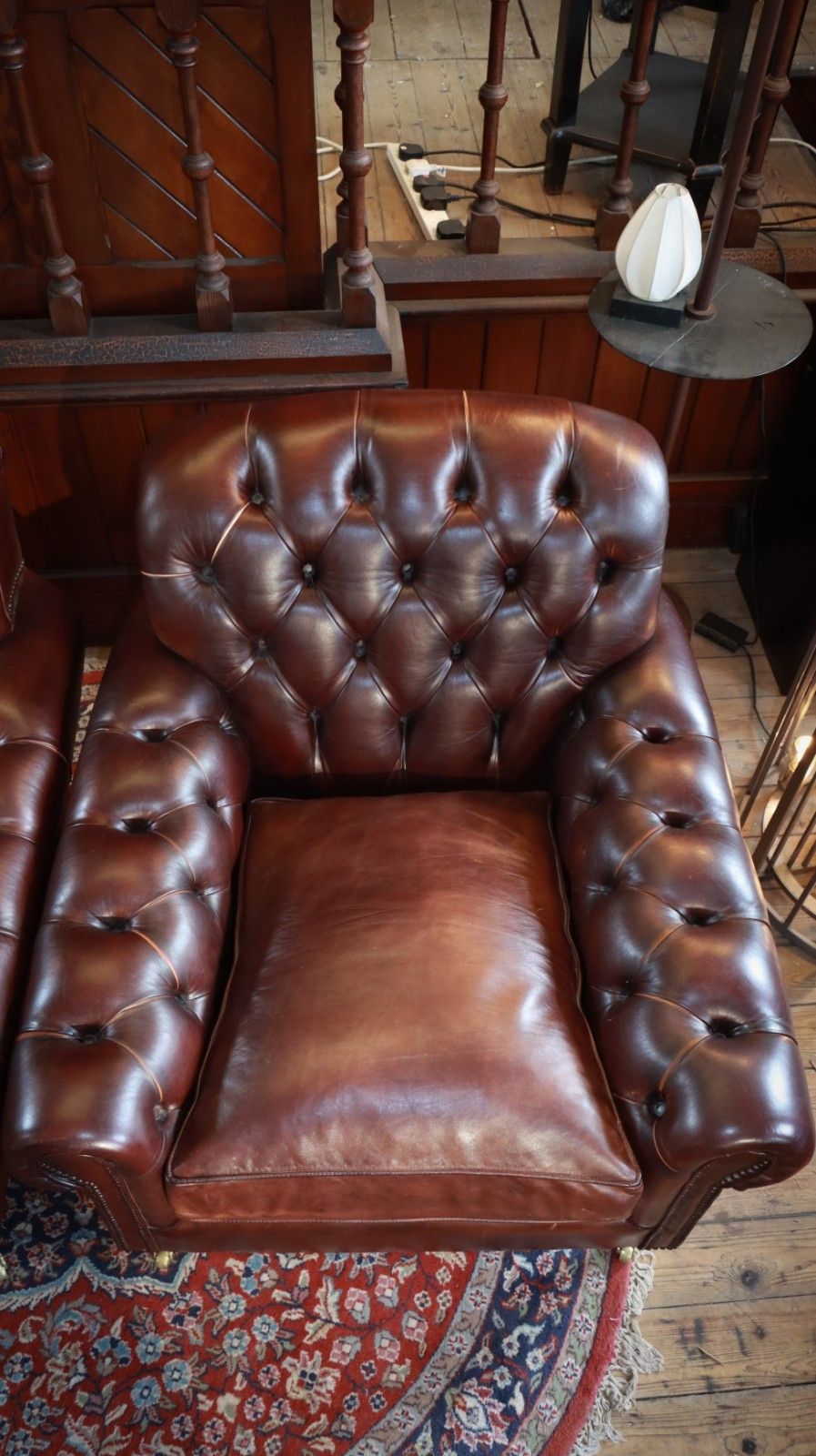 Stunning Pair George Smith Bulgari Club Library Leather Armchairs Dark Tan  🚚 photo 8500.0