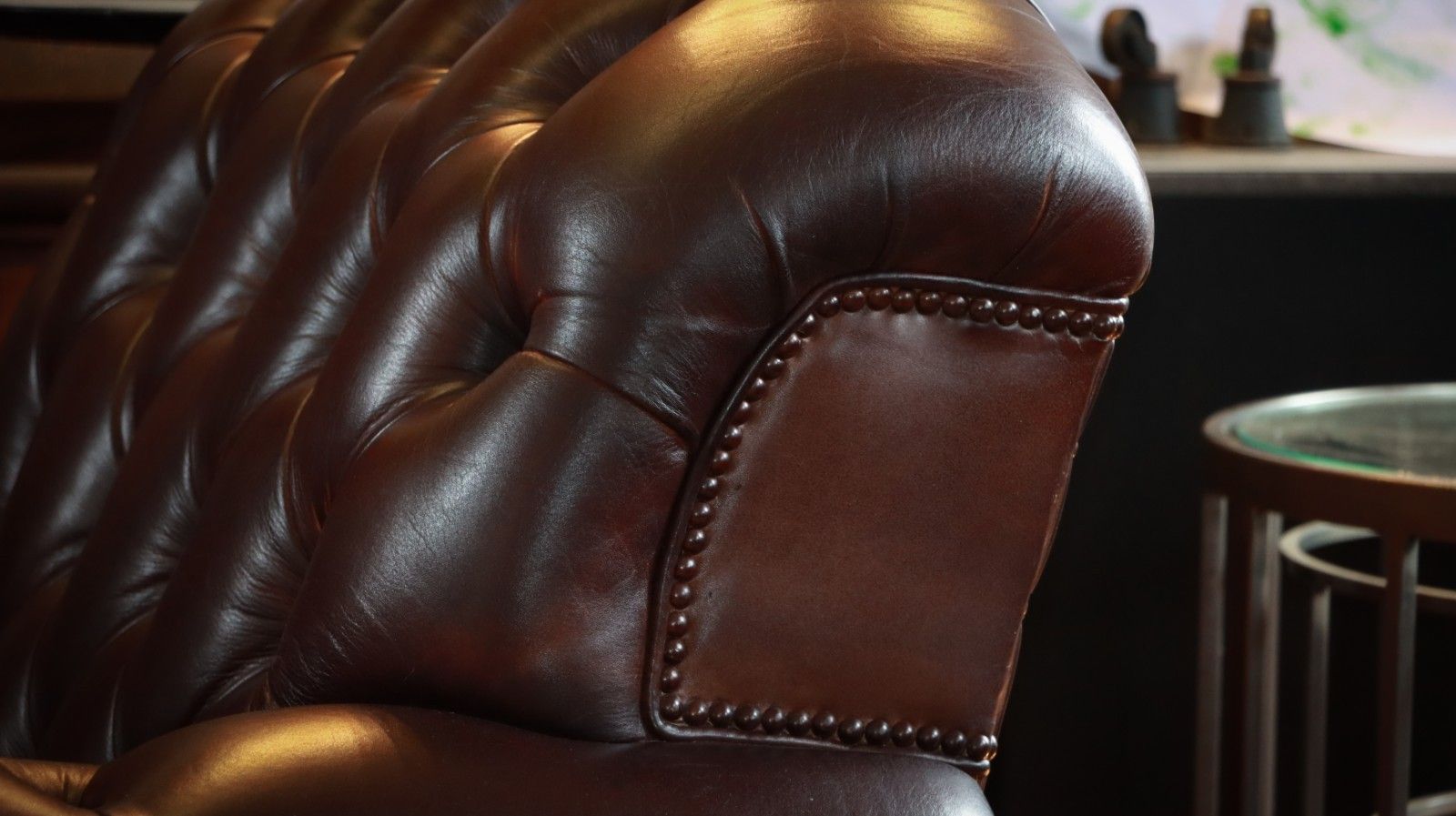 photo vinterior Stunning Pair George Smith Bulgari Club Library Leather Armchairs Dark Tan  🚚