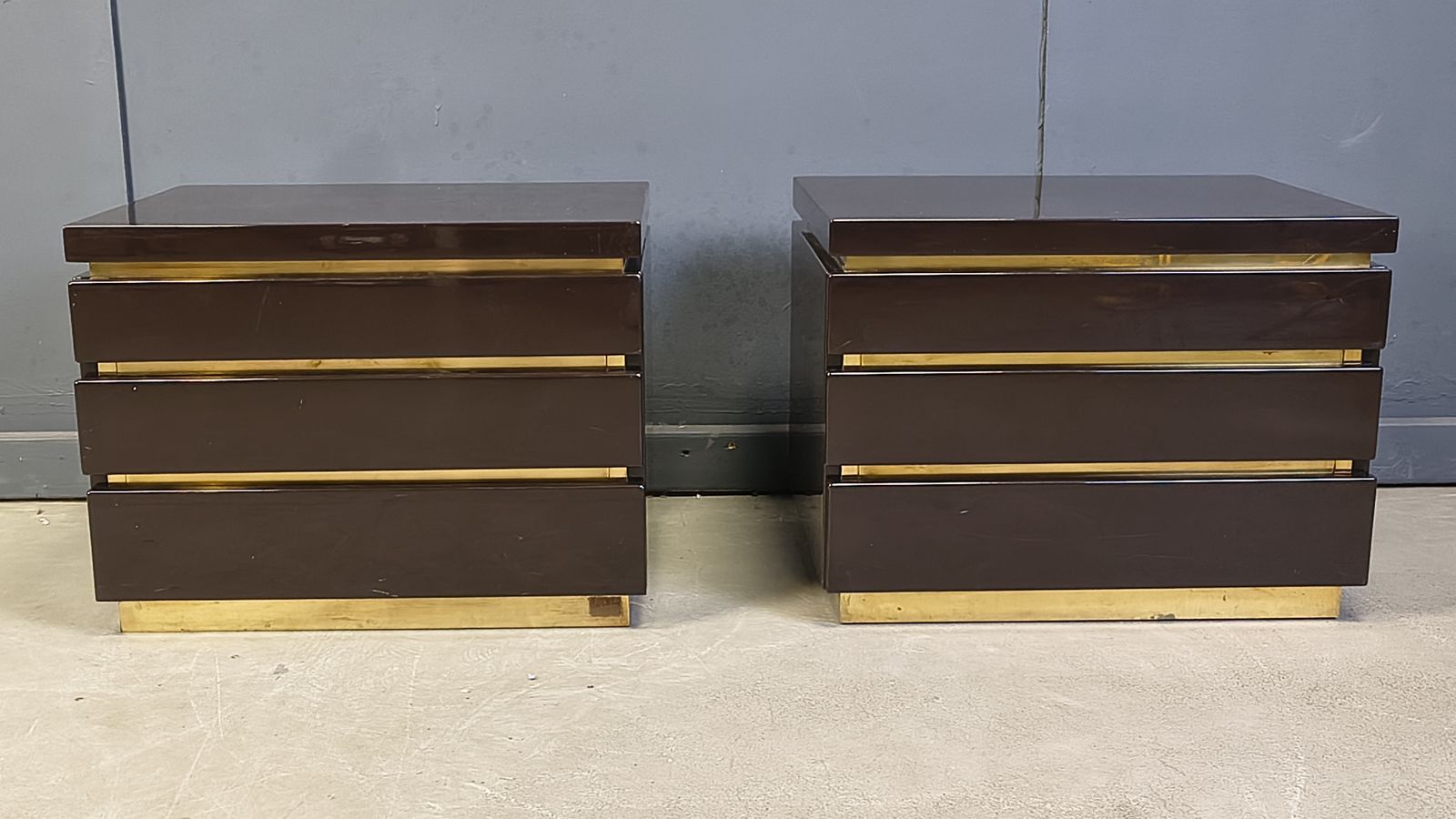 photo furniture Pair Of Bedside Cabinets By Jean Claude Mahey, 1970s