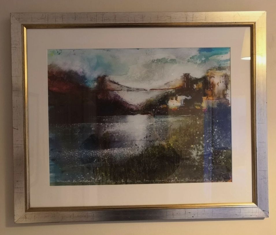 Clifton Suspension Bridge Print. Bristol. Impressionist Art. Ink