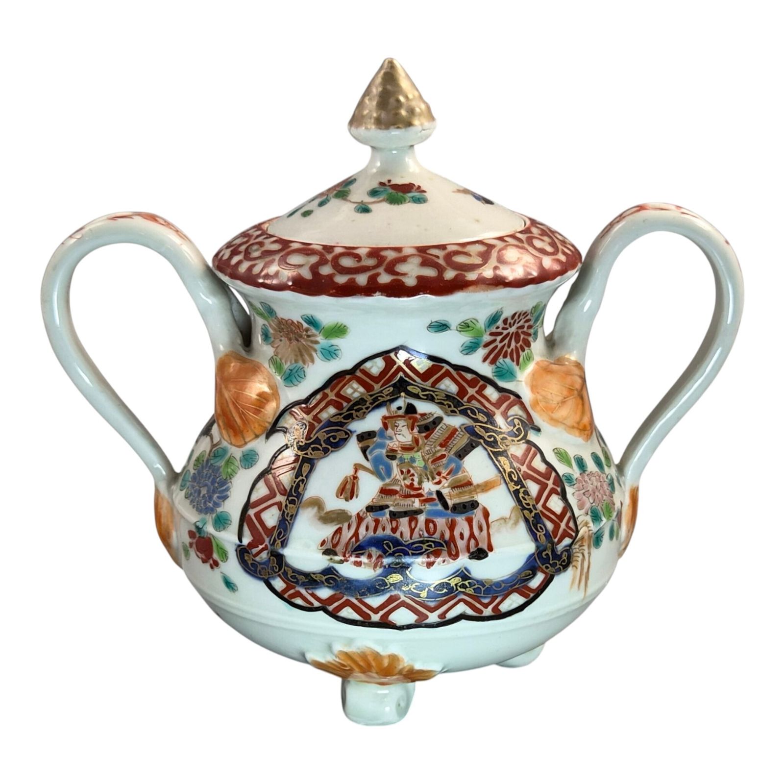 Antiek Japans Imari suikerpot, Hichozan Fukagawa, Meiji-periode photo Woonaccessoires